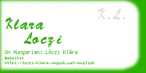 klara loczi business card