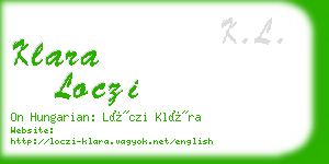 klara loczi business card